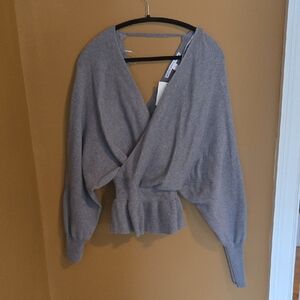 HYFVE Gray V-Neck Women's Sweater